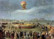 Carnicero, Antonio Ascent of the Balloon in the Presence of Charles IV and his Court oil painting